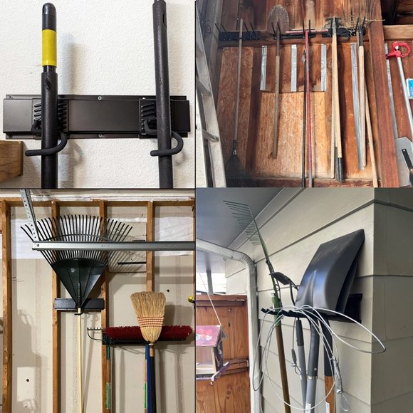 Garage Tool Organizer Wall Mount, 11 PCS Garden Tool Rack Storage - Picture 3 of 9